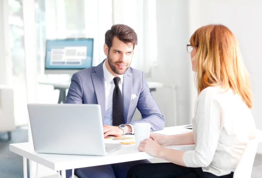 woman getting mortgage servicing